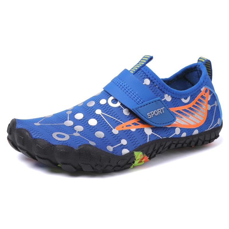 Kinder Schwimmen Wasserschuhe Junge Mädchen Strand Barfuß Aquaschuhe Schnelltrocknend Flussaufwärts Waten Sport Sneakers Zum Tauchen Surfen Bootfahren 30 blau