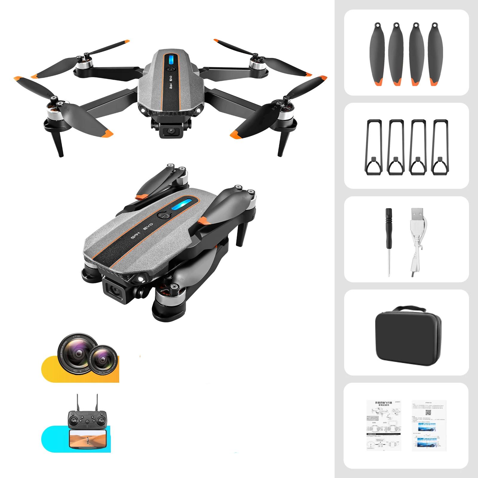 Neue S91 Fernbedienung EVO Drohne WiFi FPV HD Doppelkamera 360° Laser Hindernisvermeidung Bürstenloser Motor Quadcopter Spielzeug Geschenk 1 battery grau
