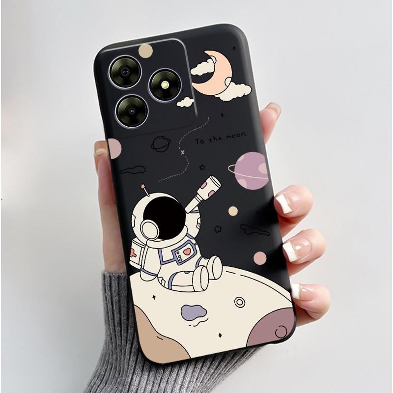 Hülle für Blackview Wave 8 8C Oscal Flat 2 Hülle Ästhetisch Niedliche Katze Mode Schwarz Weiches Silikon Rückseite Stoßfeste Handyhülle Blackview Wave 8