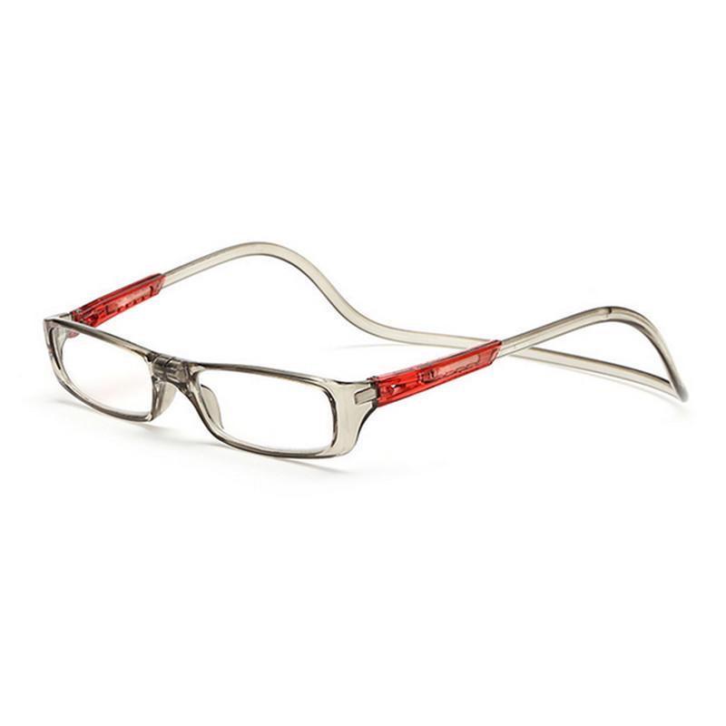 Presbyopische Brille Magnet 1 Stück Hängender Hals Anti-Verlust Für Eltern Senioren Lesebrille tragbar Einstellbar Unisex Zubehör +3.0 graue