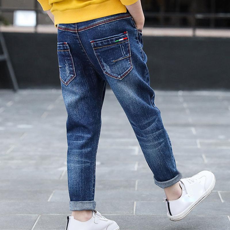 4-11 jahre Kinder Frühling Herbst Kleidung Jungen Jeans Hosen Kind Denim Lange Hosen Casual Hosen Junge Junge stretch Jeans 110 gray