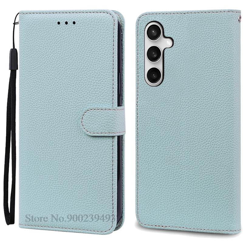 A17 Hülle Für Samsung Galaxy A17 Hülle Brieftasche Leder Klapphülle Für Samsung A17 5G Hülle A175F A176B 4G Handyhülle Coque Fundas Samsung A17 5G 4G hellblaue