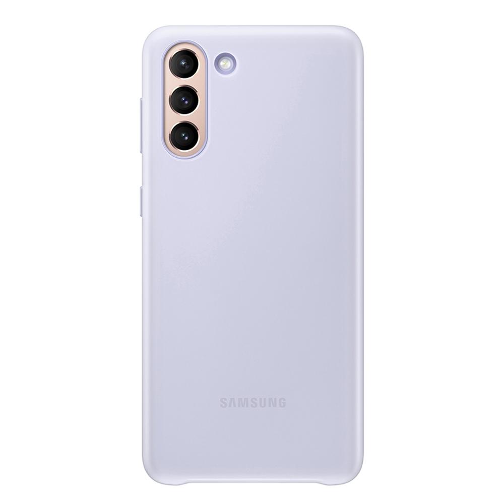 Original Intelligente LED Abdeckung Für Samsung Galaxy S21 S21 Plus 5G S21 + Smart LED Zurück Abdeckung Emotionale Led beleuchtung Effekt Fall For Galaxy S21 Plus 5G Violett
