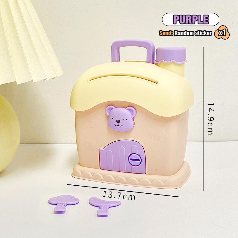 Kinder Kreative DIY Geld Banking Spielzeug Sparschwein Geld Sparen Topf Münze Banken Münzkassette Mit Schloss Schlüssel Kinder Geschenk Spielzeug Für Mädchen
