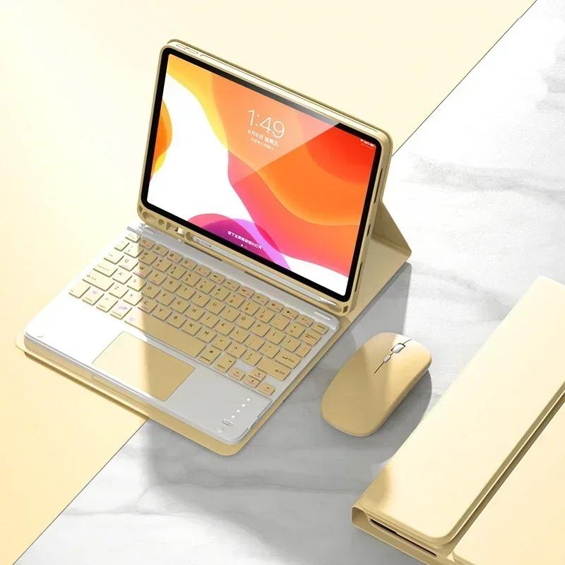 2025 Neues iPad A16 Hülle Touch-Tastatur & Mauskappe für Apple iPad 11. Generation 11 Zoll A16 2025 Funda Stoßfeste Tablet-Abdeckung iPad Air4/Air5 10.9
