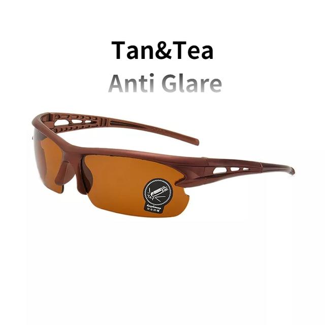 Nachtsichtbrille Outdoor Sport Radfahren Sonnenbrille Fahren Gelbe Brille Fahrrad Windschutzscheibe Brillen Mountainbikes Brille brown