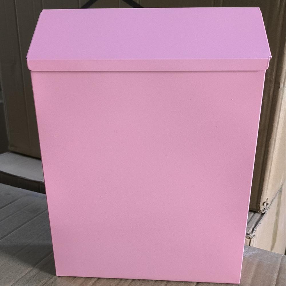 Metall-Briefkasten mit Schloss, Briefkasten, Universal-Briefkasten, vielseitiger Briefkasten für den Außenbereich des Hauses rosa