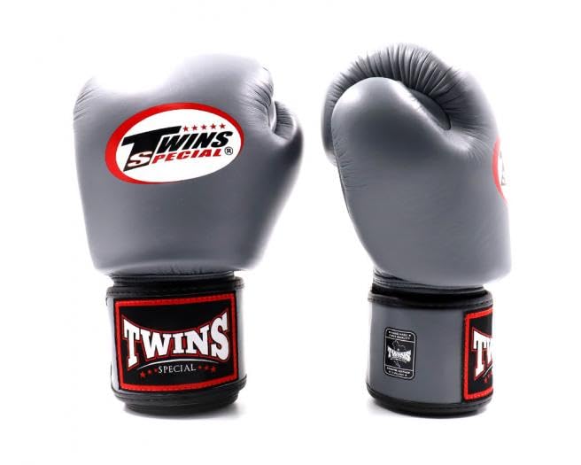 Twins Boxhandschuhe Echtleder (Grau, 8oz) [Artikel] graue