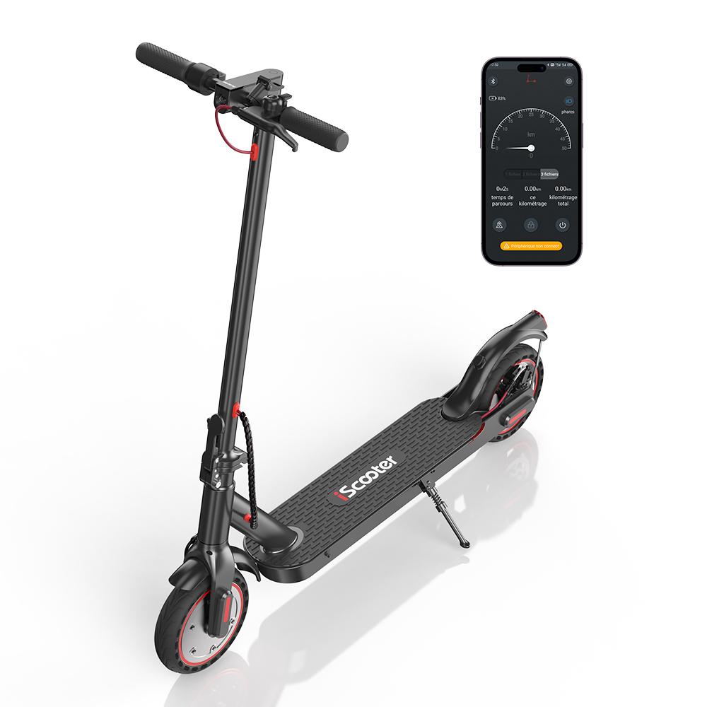 iScooter i9 Erwachsener City Pendeln Elektroroller 36V7.5Ah Akku 350W Motor 8.5 Zoll Straßenreifen Faltbarer Elektroroller schwarz