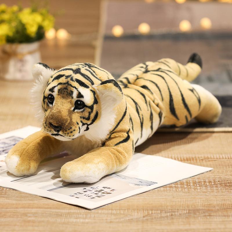 Lebensechte Tiere Plüsch Leopard Löwe Tiger Spielzeug Stofftier Weich Echtes Leben Wilde Tiere Tiger Weiche Puppe Kinderspielzeug Geburtstagsgeschenk 58cm