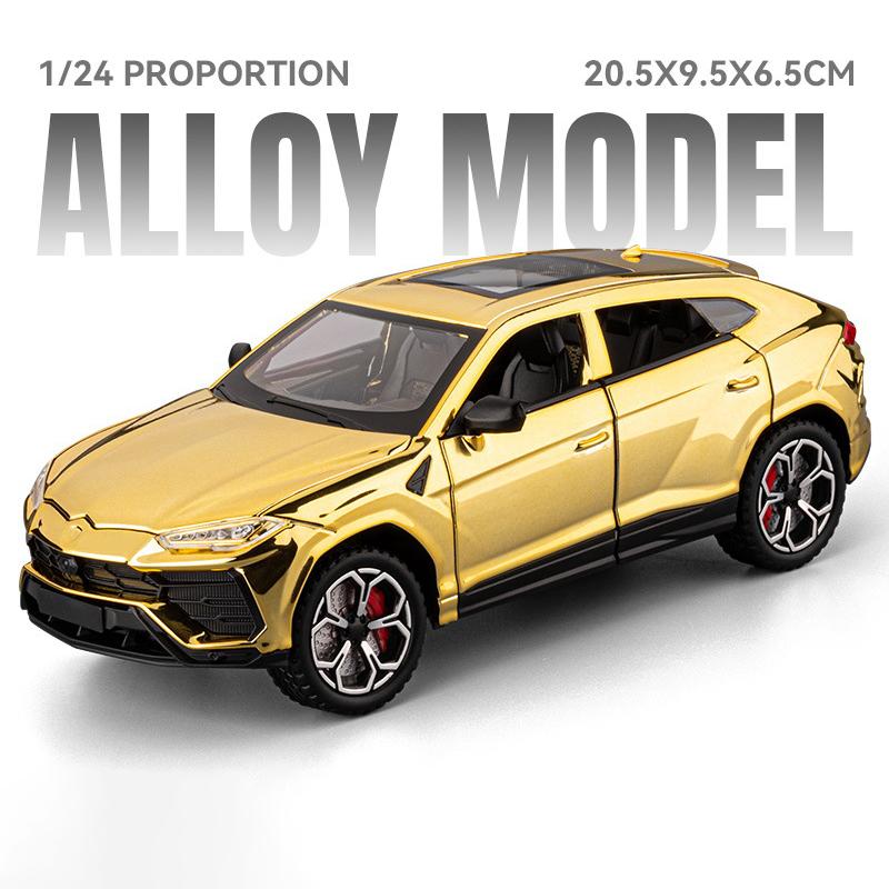 1/24 Lamborghini URUS Bison SUV Legierung Diecast Spielzeugauto Modell Sound und Licht Kinderspielzeug Sammlerstücke Geburtstagsgeschenk gold