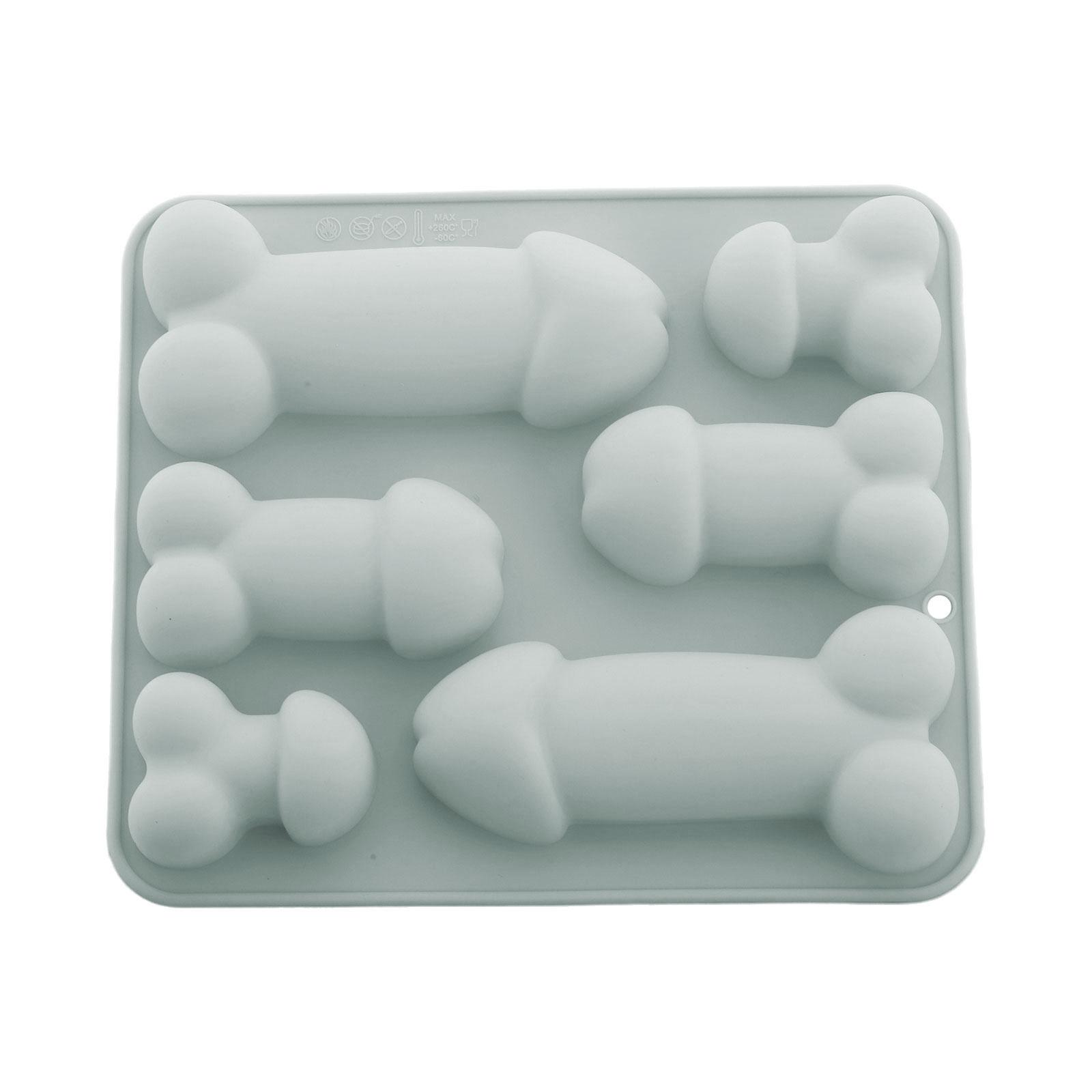 Originelle Penis-förmige Silikonform zum Backen: Wiederverwendbare Körperteil-Kuchenform für Schokolade, Kekse, Eis am Stiel & Süßigkeiten One Size