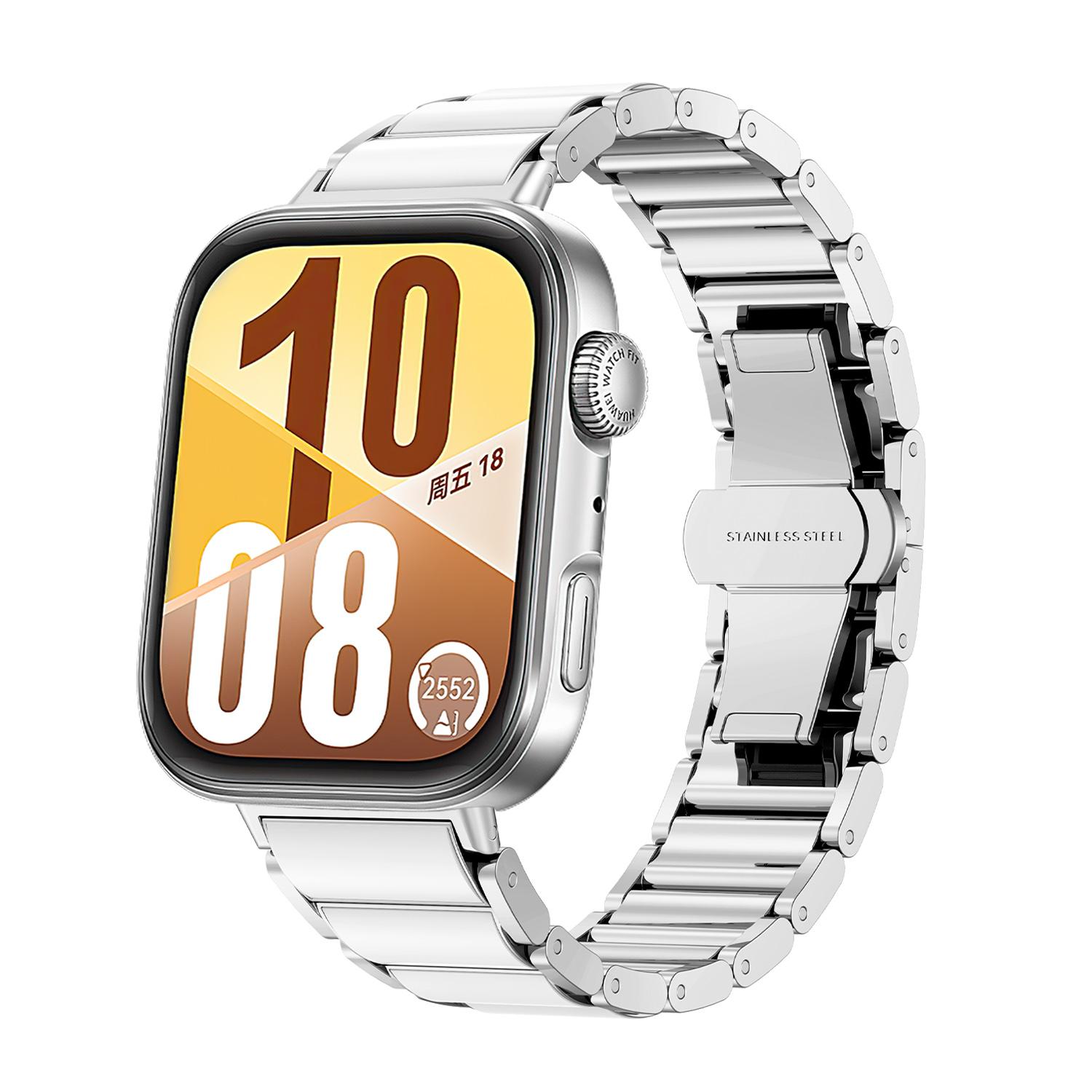 Hochwertiges Keramikarmband für Huawei Watch Fit 4 Pro 3 Faltschließe Gliederarmband für Huawei Fit3 Fit4 Fit4Pro Metallarmband Huawei Fit 4 Pro