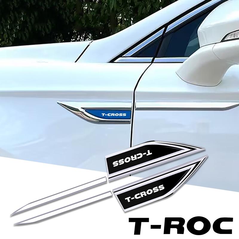 2 stücke auto zubehör Seite Türen Klinge auto aufkleber auto zubehör für vw Volkswagen tiguan t-cross t-roc tiguan black