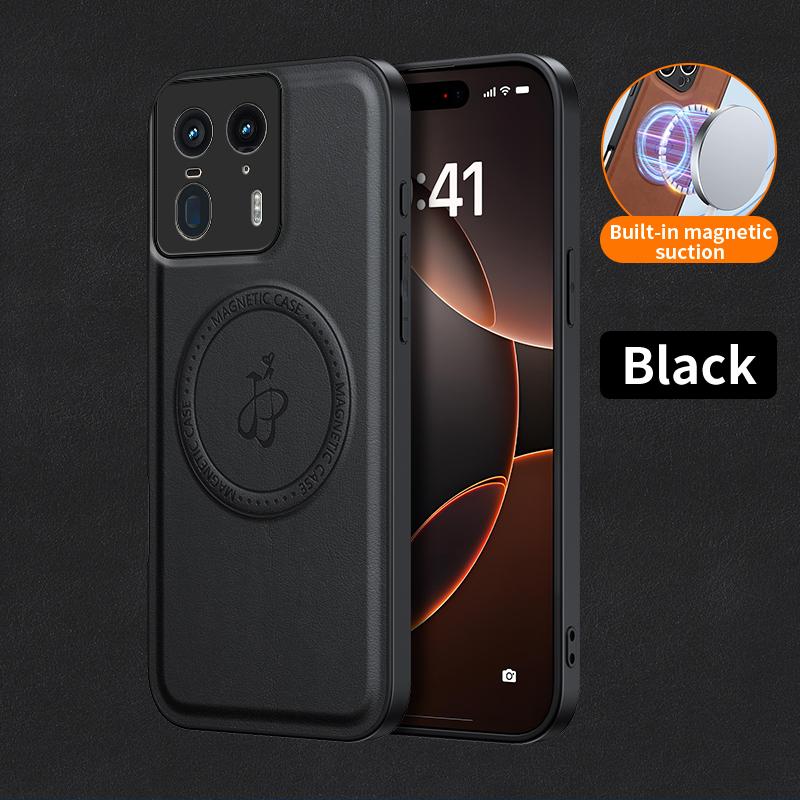 Kabelloses Laden Magnetische Hülle für Motorola Edge 50 Neo Moto Edge 50 Fusion Ultra Schutzhülle PU Lederhülle Coque Funda Motorola Edge 50 Neo schwarz