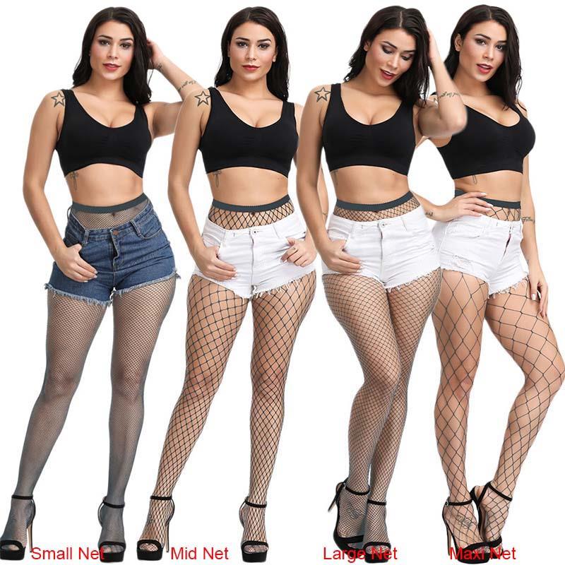 Lange sexy Netzstrümpfe für Damen, Fischnetz-Strumpfhose, Netz-Nylon-Strumpfhose, Dessous, Haut, Oberschenkelhohe Strümpfe Maxi Net grau