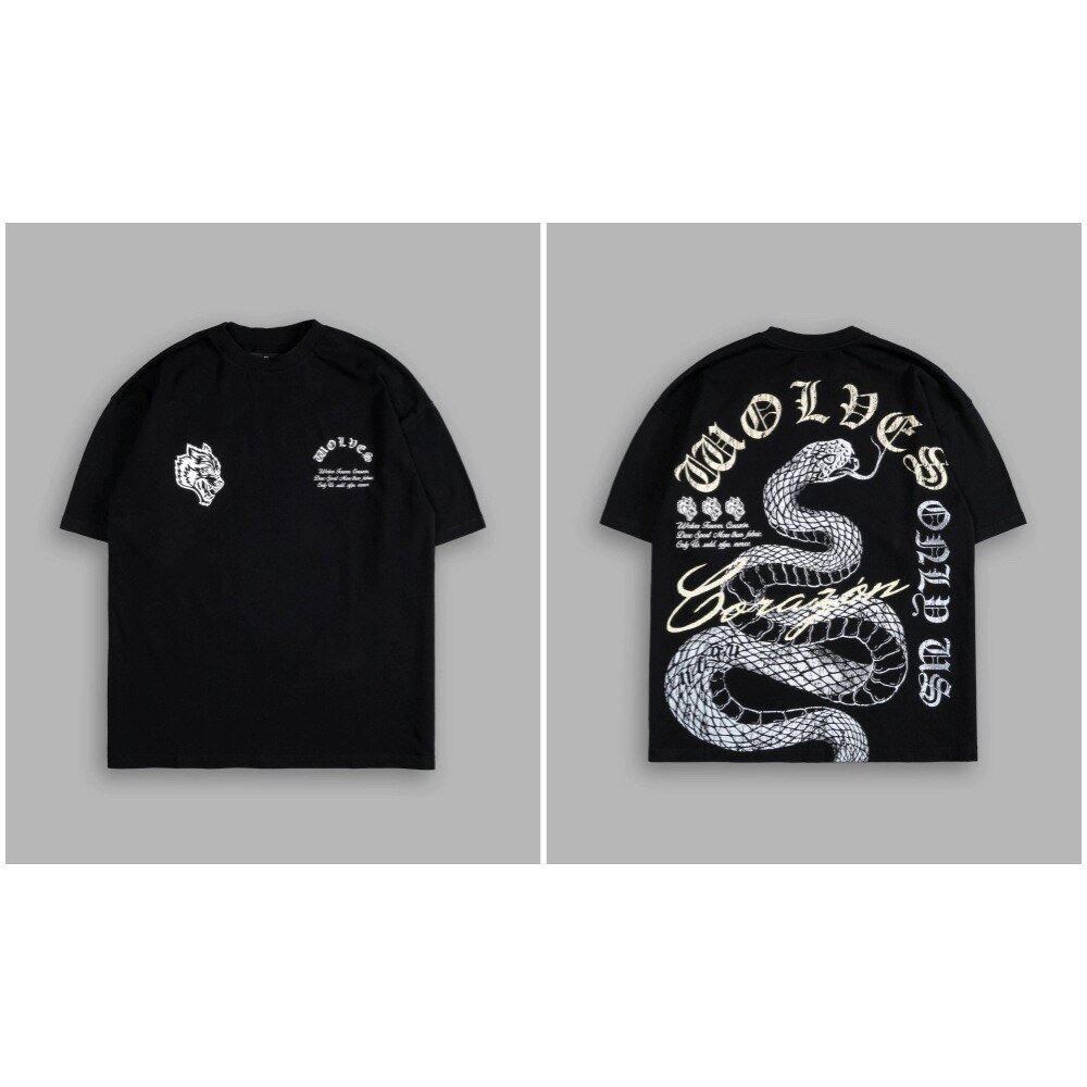 Neues DARCSPORT Wolfskopf Bushido Kurzarm Herren und Damen Oversized Yk2 Amerikanischer Sport und Freizeit Locker Bedrucktes Baumwoll-T-Shirt XXXL hellbraun