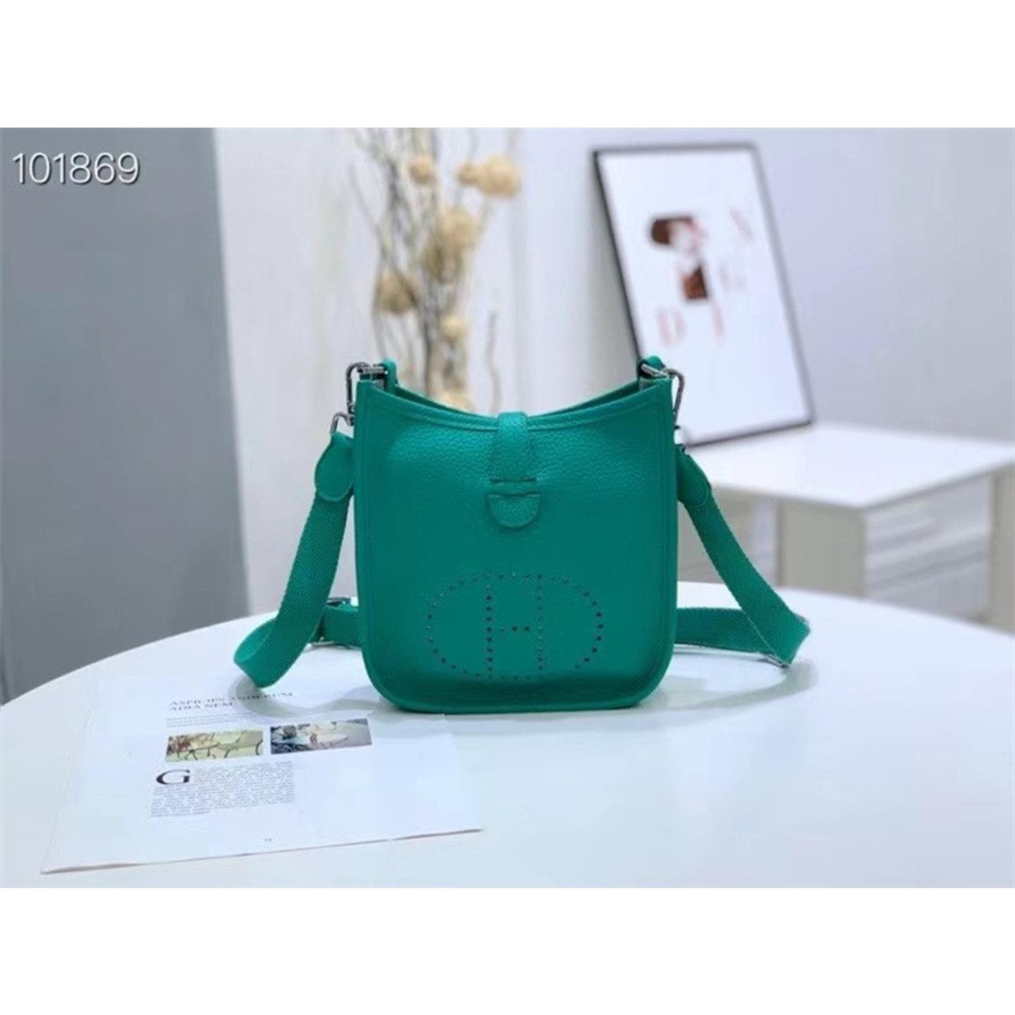 Neue Mode Oberleder Rindsleder Hohl Perforiert Mode Lässig Damen Tasche Ein Schulter Crossbody Damen Tasche large size 28cm see-grüne