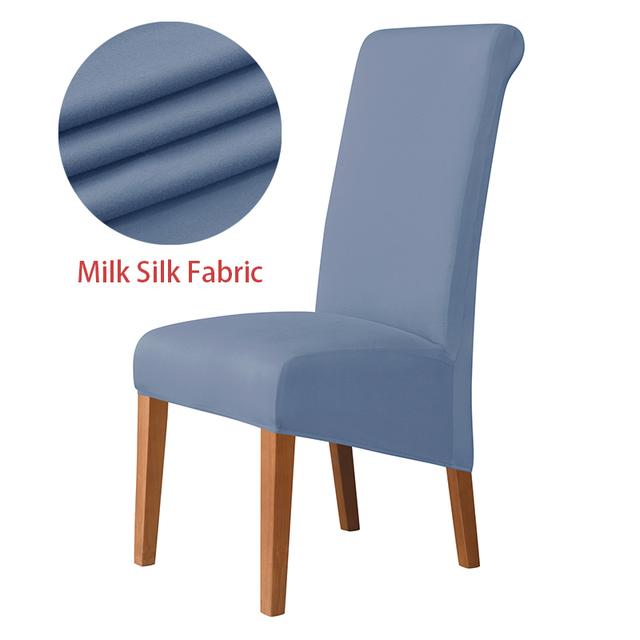 Stuhlhusse mit hoher Rückenlehne und universeller hoher Elastizität, Jacquard, Größe M, XL, Stuhlhussen für Esszimmer, Küche, Büro, Zuhause, Maisflanell M Size (45-58cm)