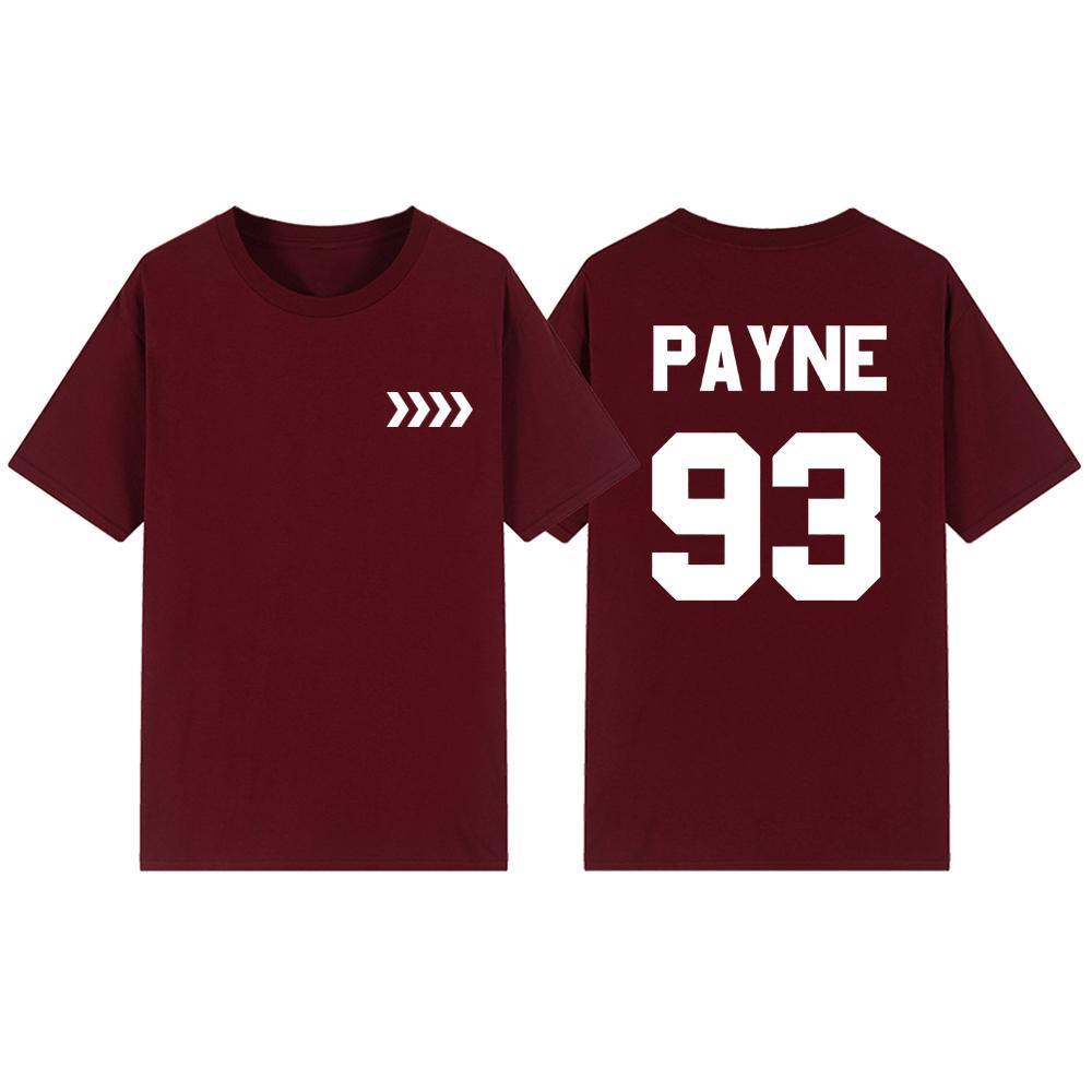 Liam Payne Tribut T Shirts Rapper Payne 93 Merch Kurzarm Frauen T-shirts in Speicher von Liam Payne T-shirt Streetwear T-shirts XXXL bordeaux