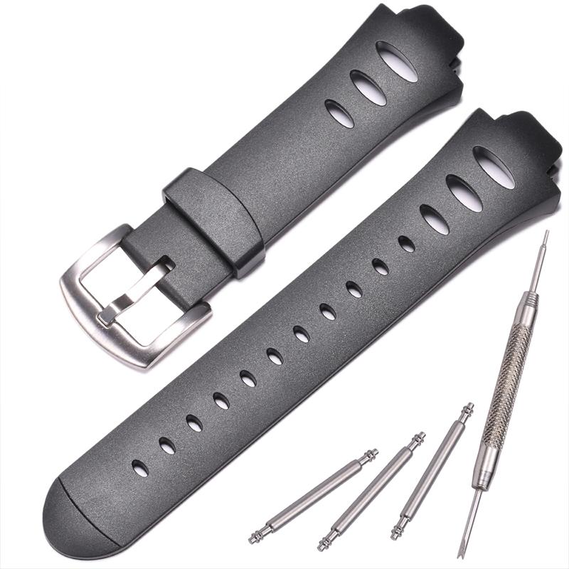 Gummi Schwarzes Armband SS0S4723000 für Suunto Observer SR X6HRM DEC19 P45 Herren Sportuhr Armband Armband Zubehör 20mm