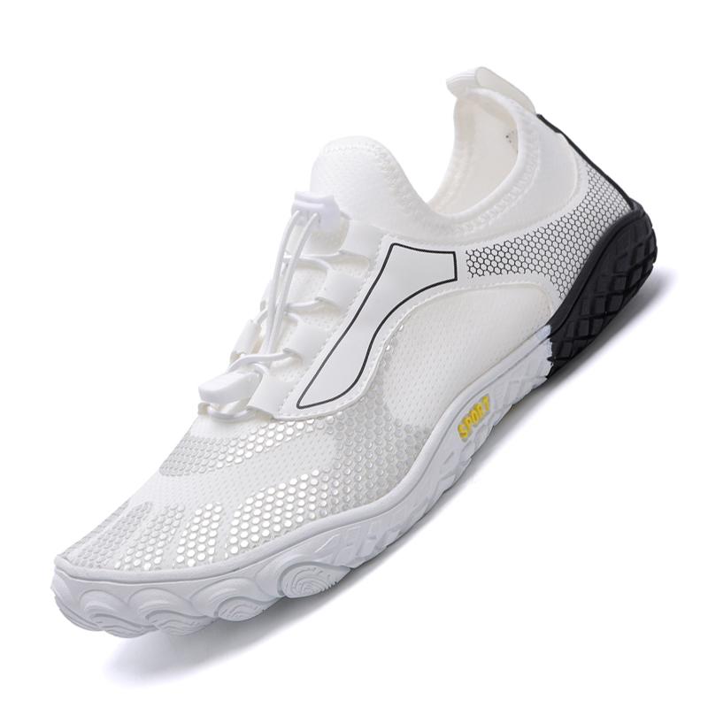 Herren Damen Wassersportschuhe Strand Barfuß Aquaschuhe Fluss Meer Tauchen Waten Sneaker Schnelltrocknend Pool Schwimmschuhe 41 weiß