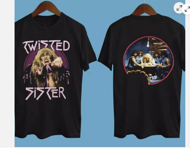 Twisted Sister Stay Hungry Tour T-Shirt neu beidseitig Mutter Geschenk Geschenk Fan S