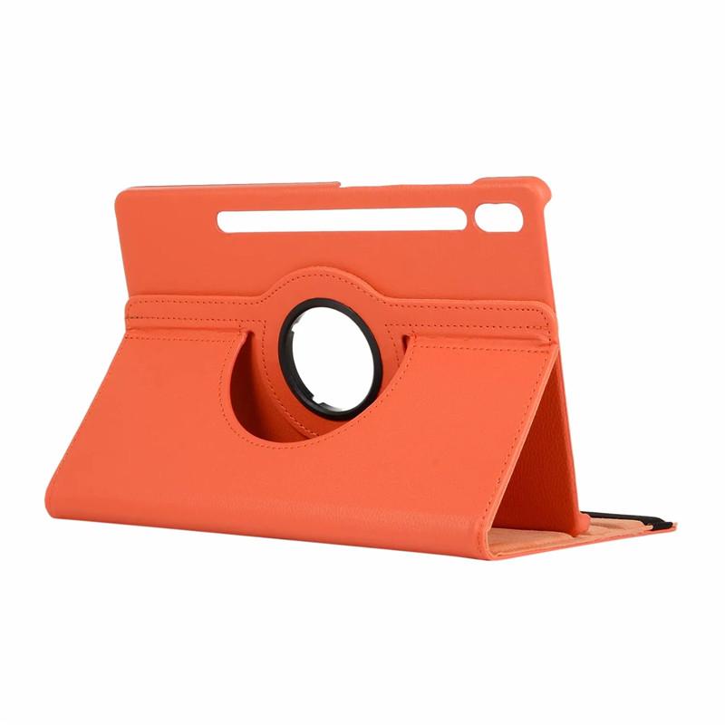 360 drehbare Hülle für Samsung Galaxy Tab S7 Plus S7 FE Tablet für Galaxy Tab S7 S7 FE S8 S8 Plus 11 12,4 Zoll Hülle Tablet Cover Tab S7 FE 12.4 SM-730 735 orange