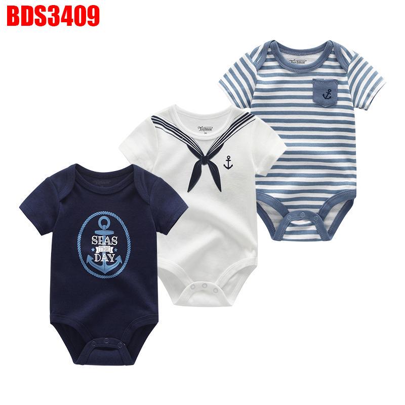 Kiddiezoom Neugeborenes Baby Junge Mädchen Kleidung Baumwolle O-Ausschnitt Kurzarm Baby Strampler Kleidung 12M gray
