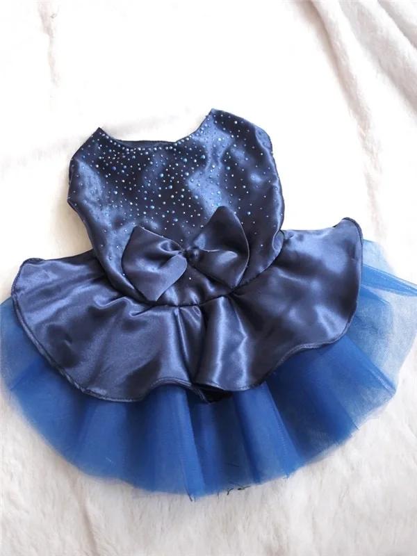 Niedliche Hundekleider für Welpen mit Schleife, Gazerock, Pailletten, Prinzessinnen-Kleidung für Haustiere, Bekleidung, Hundebedarf, Haustier, Hochzeitsfeier, Kleid für Pudel L