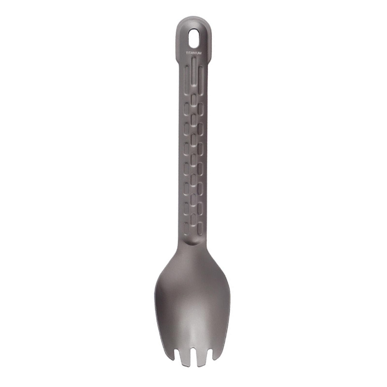 Titan-Löffel, leichter Esslöffel, Besteck, Besteck für Zuhause, Outdoor, Camping, Wandern, Rucksackreisen, Picknick Spork