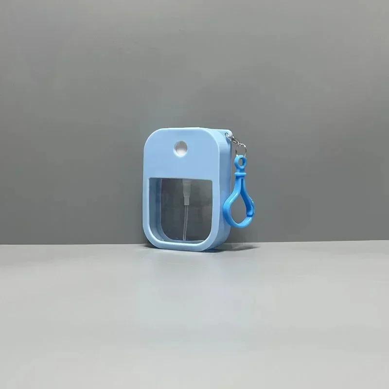 58 ml Spray Kleines Desinfektionsspray Duftendes veganes Handdesinfektionsmittel mit Schlüsselanhänger Parfüm Alkohol Wasser Sprühflasche für unterwegs 50ML blau
