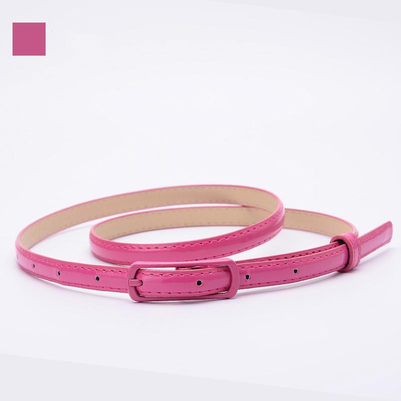 1 stücke Damen Feinen Gürtel Japanische Wort Schnalle PU Gürtel Damen Mode Gürtel Dünne Taille Rock rose rot
