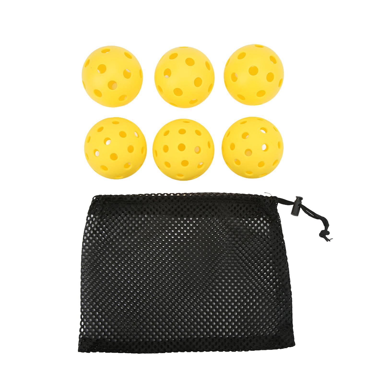 6 Stück Outdoor Pickleball 26 Löcher 40 Löcher Trainings-Pickleball für Outdoor-Plätze