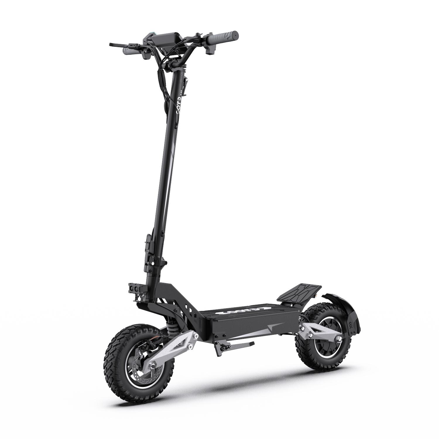 OOTD T10 Erwachsener Outdoor Faltbarer E-Scooter 48V13.5A Batterie 900W Motor City Elektrischer Mountain Scooter 11 Zoll Offroad Elektroroller schwarz