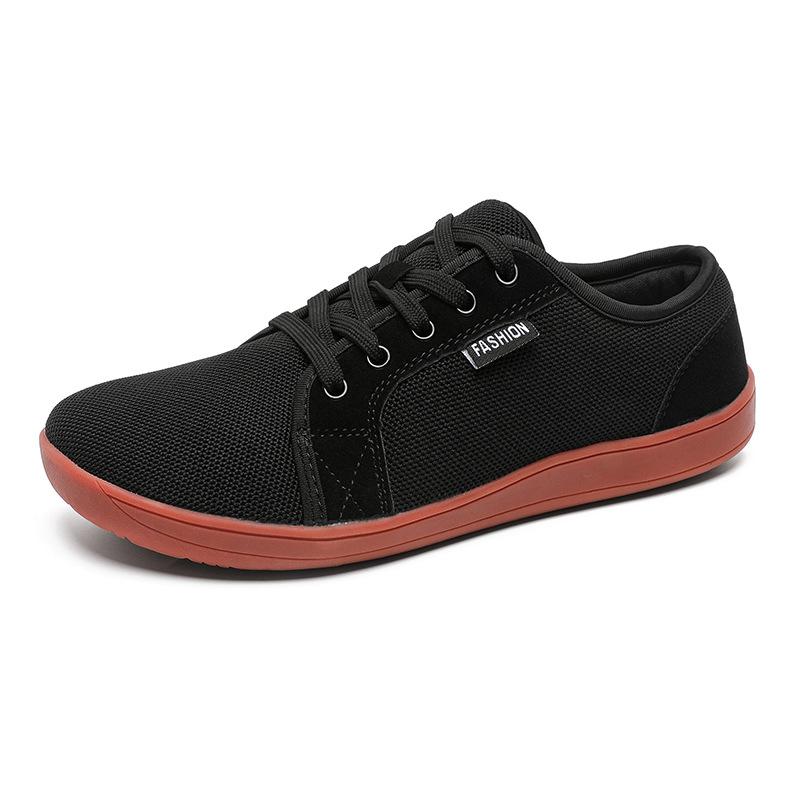 Unisex Breite Barfußschuhe für Männer und Frauen Outdoor Trail Running Minimalistische Wanderschuhe Leicht und atmungsaktiv 43 coole schwarze