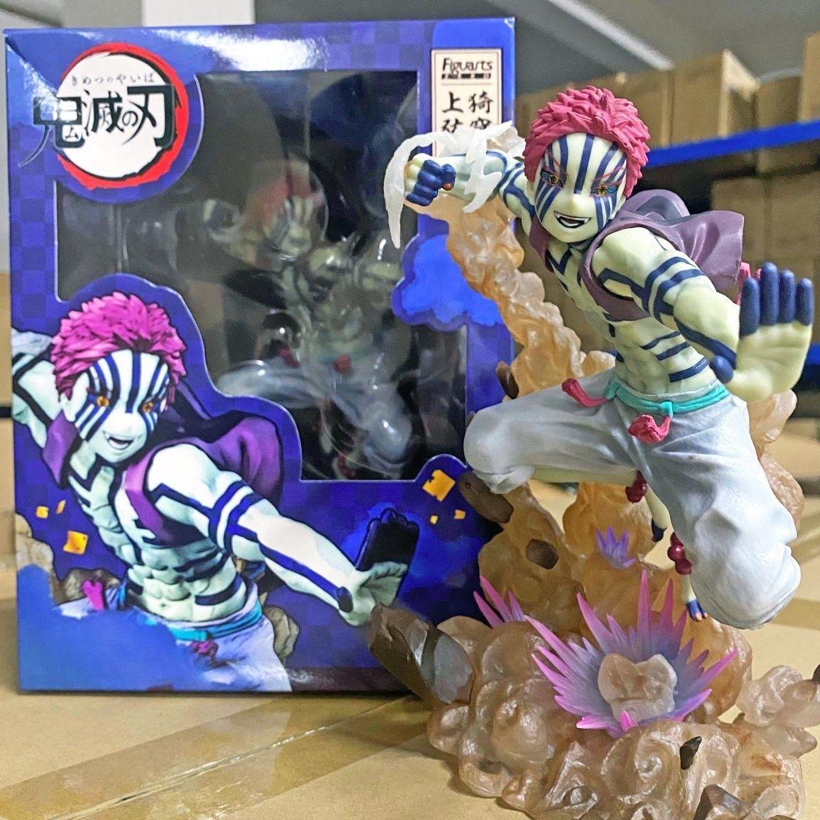 30CM Dämonentöter Wellennest Sitz Clown Tanjiro Kleiner Teufel Sammlerstück Kampfhaltung Schwert ziehen Geschenk Lieblings-PVC-Figuren Premium-Qualität