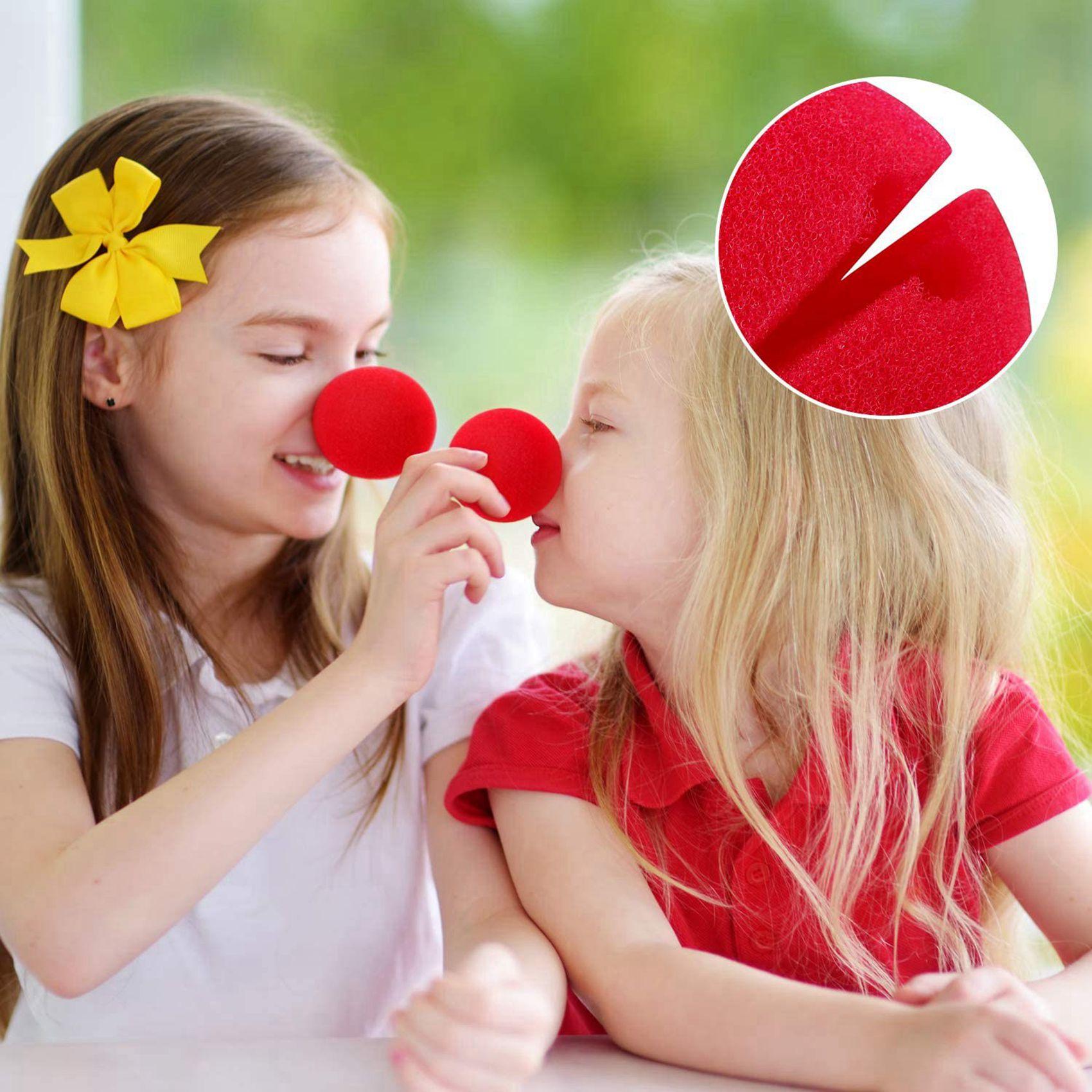 Gut-240 Stück Rote Clownsnasen Cosplay-Nasen Schaumstoffnasen für Halloween Weihnachten Karneval Kostümparty Verkleidung rot
