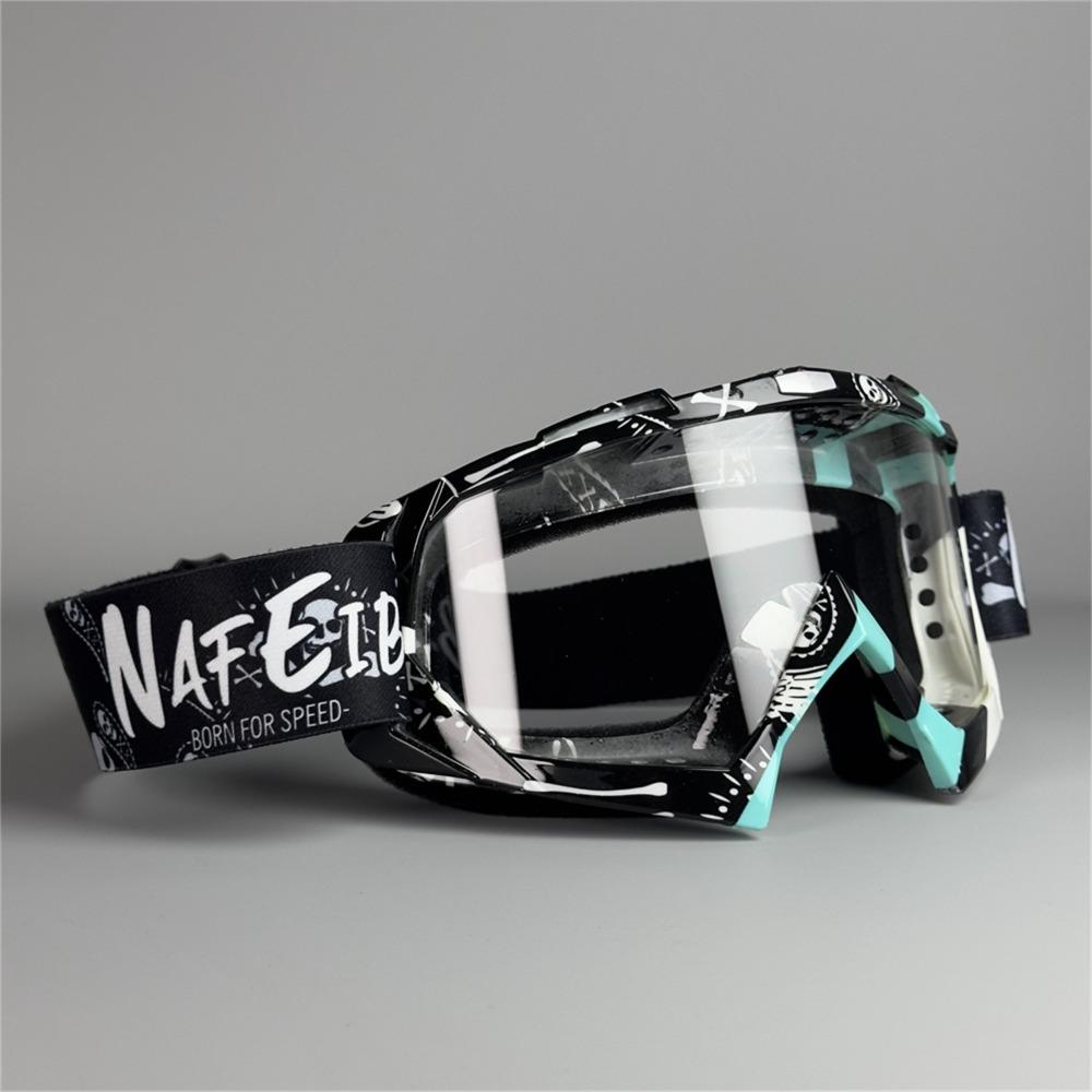 MX Reit-Ski-Brille Mountainbike-Motorrad-Brille Radsport-ATV-Brille für Jugendliche Kinder Green transparent