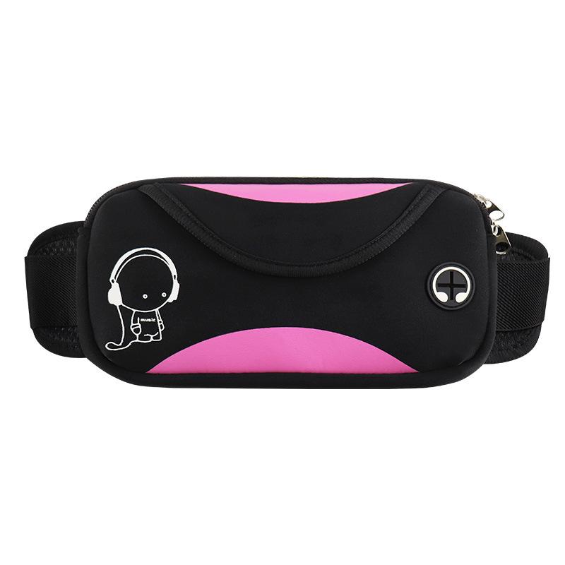 Outdoor-Sport-Bauchtasche, Handytasche, wasserdicht, lauffähig, multifunktionale Gürteltasche, eng anliegend, unsichtbar, Fitness, Radfahren, Wasserkochertasche rose rot