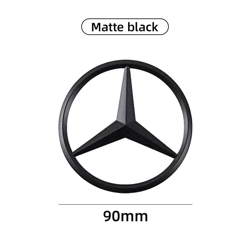 Autoaufkleber für Mercedes Benz 9cm ABS Auto Heckaufkleber Kofferraumemblem Aufkleber für Mercedes Benz S320 W164 W203 W204 W168 C180 E320 A matte schwarze