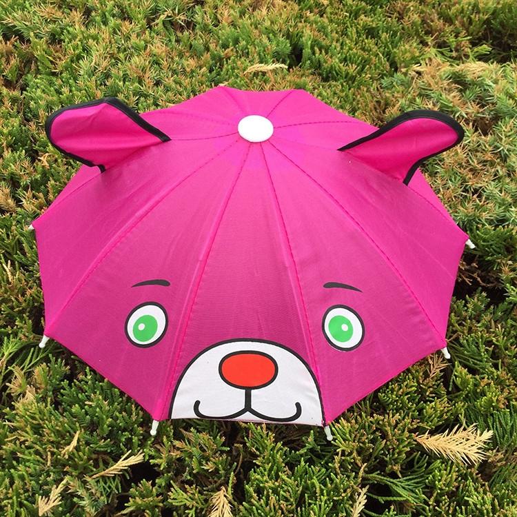 Niedlicher Cartoon Kinder Regenschirm Kreativer Langgriff Tier Regenschirm rot