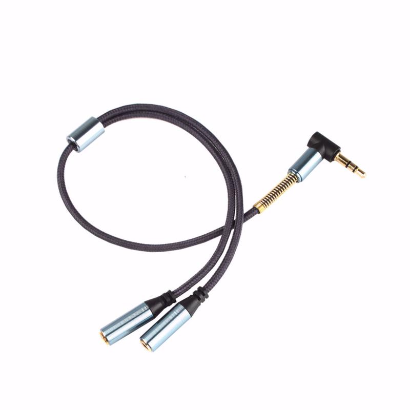 3,5 MM Klinkenstecker Y Splitter Audio Stereo Verlängerung Kopfhörer Kopfhörer Verlängerungskabel navy blau