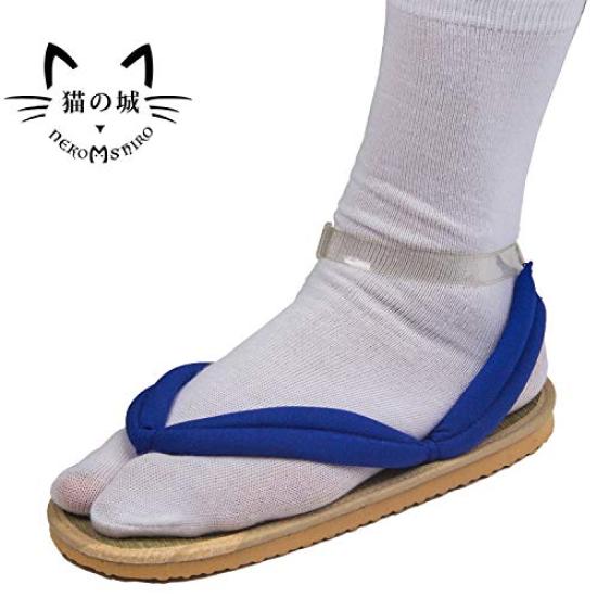 Dämon Kimetsu no Yaiba Geta Sandalen mit Schwamm Cosplay Anime Halloween Schuhe Giyu Slayer Sohlen, Schuhe, Geta, Cosplay, (Größe 24cm, Tomioka) blau