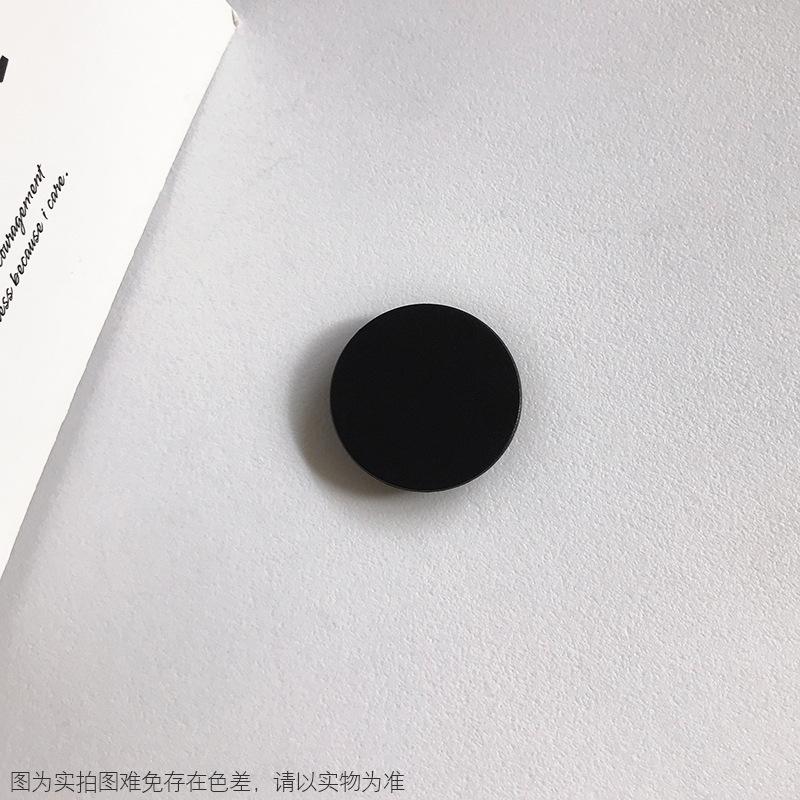 1 STÜCK Einfarbig Rund Popping Sockets Griff Handyhalter Fingerringhalter Griptok Ständer Rückseite Abdeckung Clip Aufkleber Handyzubehör schwarz