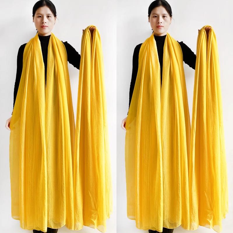 Extra großer Schal, einfarbiger Schal, Damenmode-Schal, Chiffon-Tanzschal, Sonnenschutz, Strandtuch, max. Größe ist 3*1,5m (±5-10cm Fehler) L: 1.8M * W: 1.5M ingwer