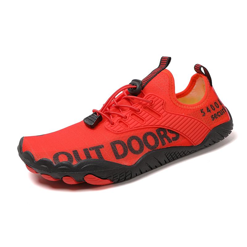 Neue Sommer Eltern-Kind Fitness Outdoor Barfuß Strand Badeschuhe Schnelltrocknend Atmungsaktiv Wandern Leichtgewicht Wasserschuhe 40 rot