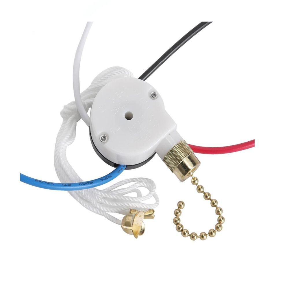 ZE-208s 3 Geschwindigkeiten 4 Drähte E89885 Ventilator Zugkettenschalter für Ventilator Licht Ersatz Lichtschalter