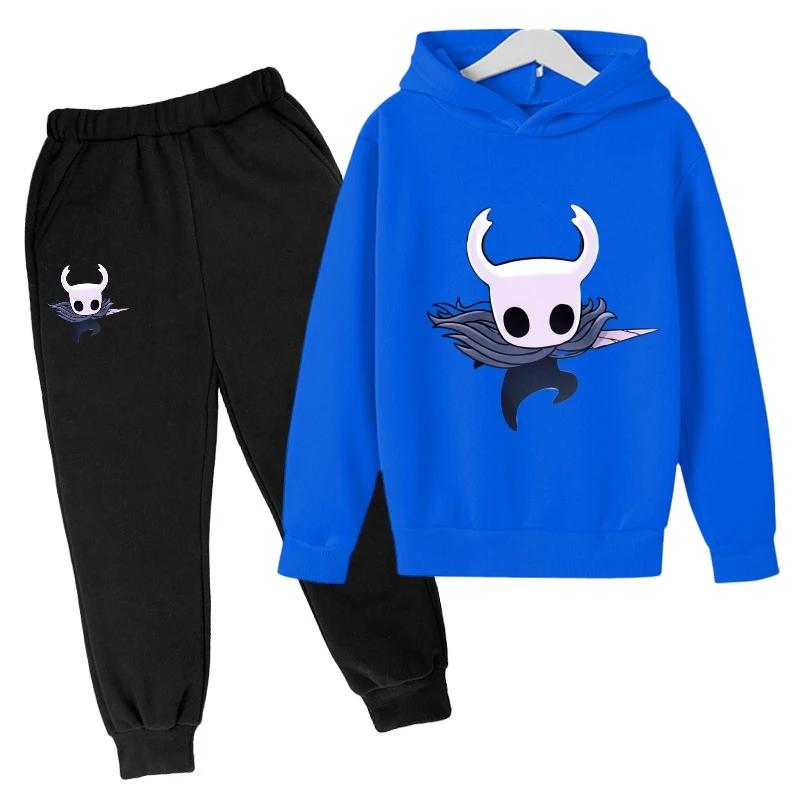 Kindermode Neu Beliebt Heißes Spiel Hollow Knight Kinder Hoodies Persönlichkeit Anime Hoodie Harajuku Sweatshirts Jungen Sets 160