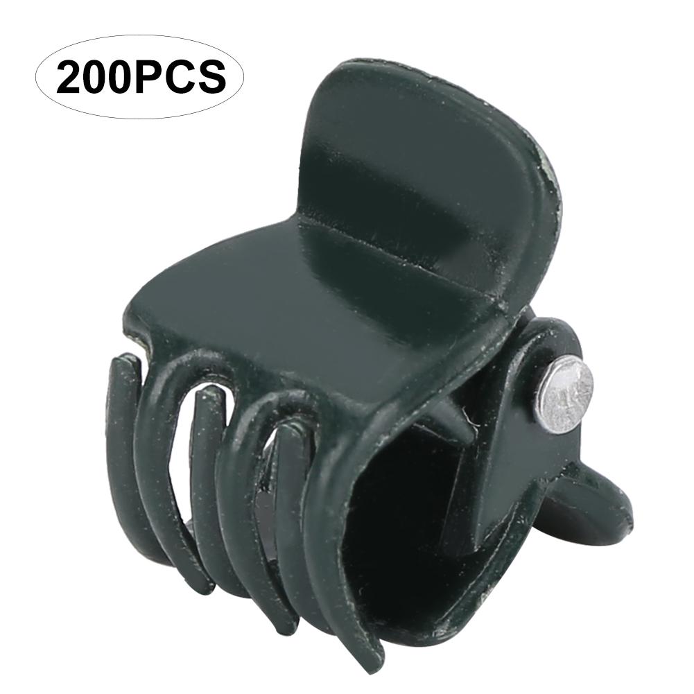 200 Stück 1,1 cm Pflanzenclip Garten Blumenstiele Befestigungsstützclips Klemme für Orchideen Gartenbau